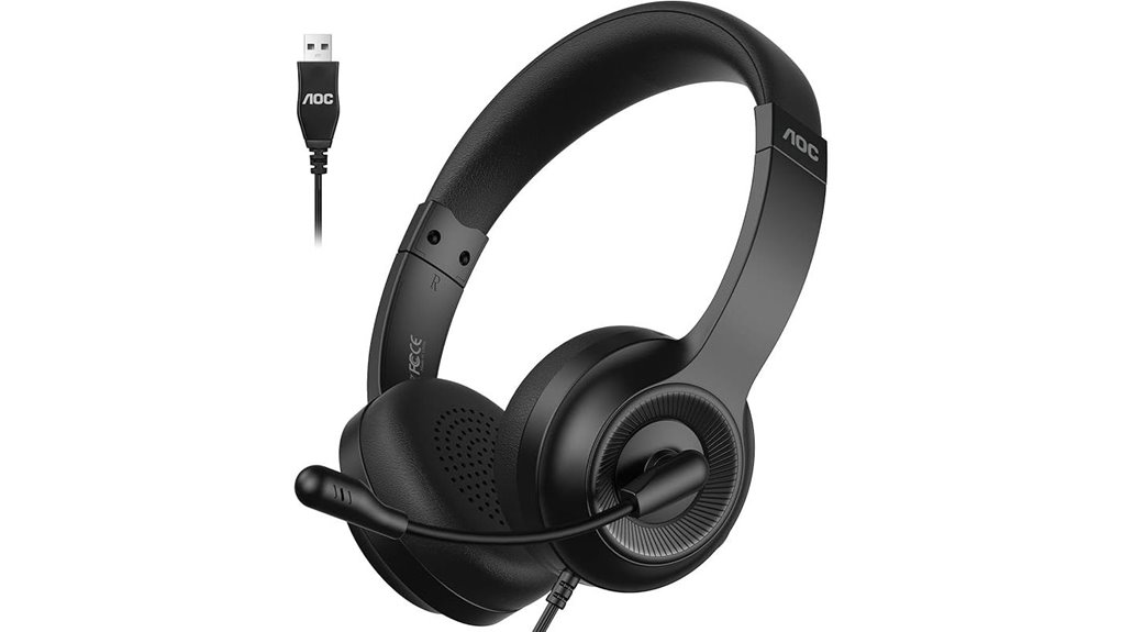 aoc usb noise cancelling headset