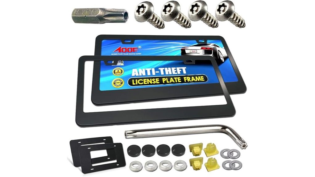 aootf license plate frame set