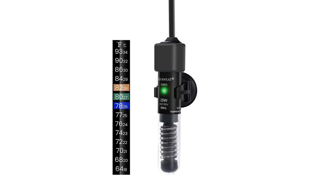 aquarium heater with thermometer