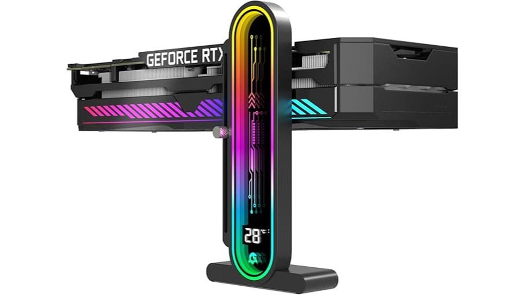 argb gpu bracket with temperature display