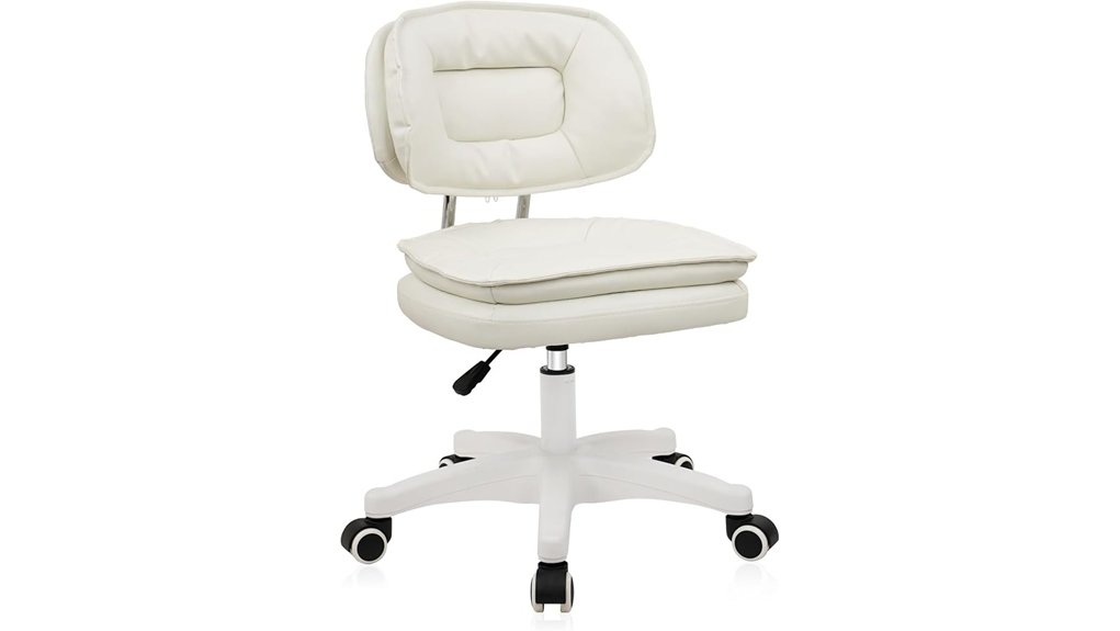 armless 360 swivel rolling stool