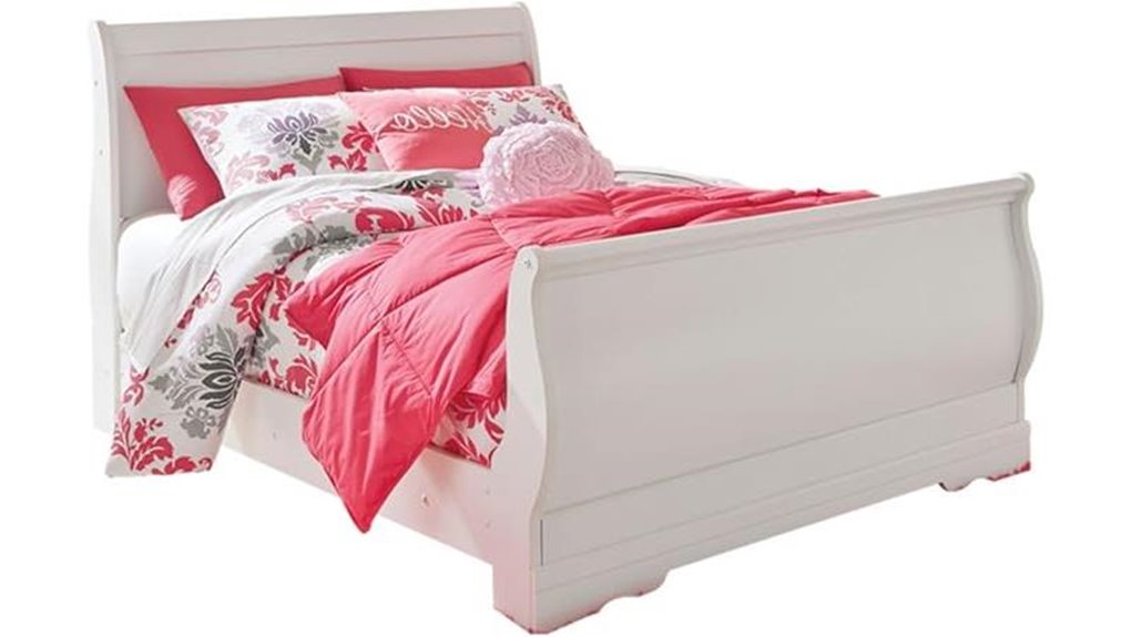 ashley signature anarasia sleigh bed white