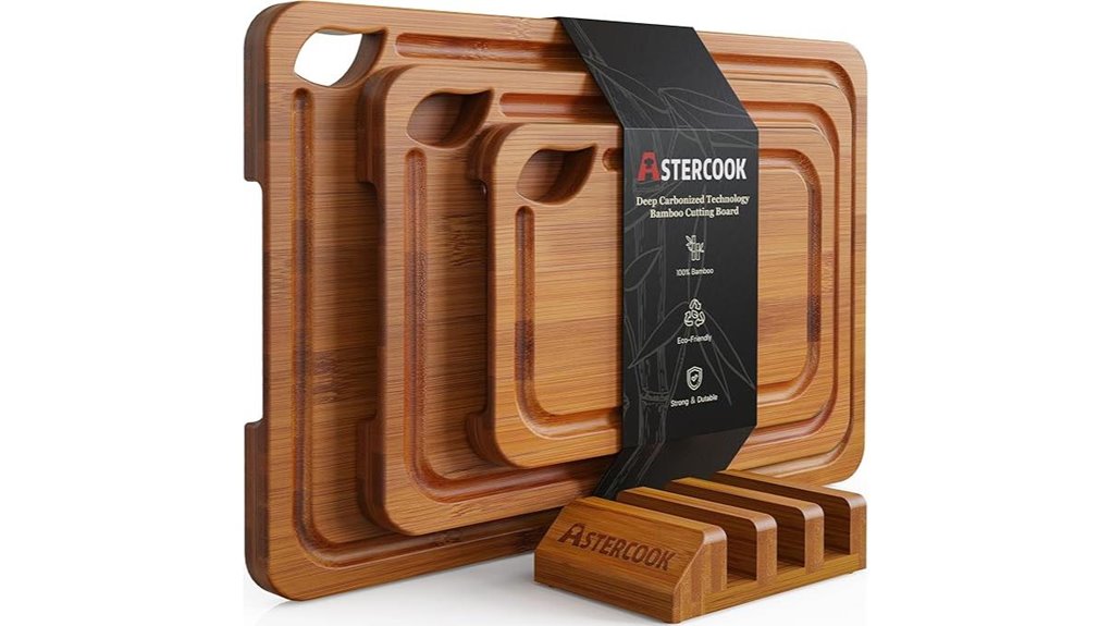 astercook reversible deep carbonized bamboo