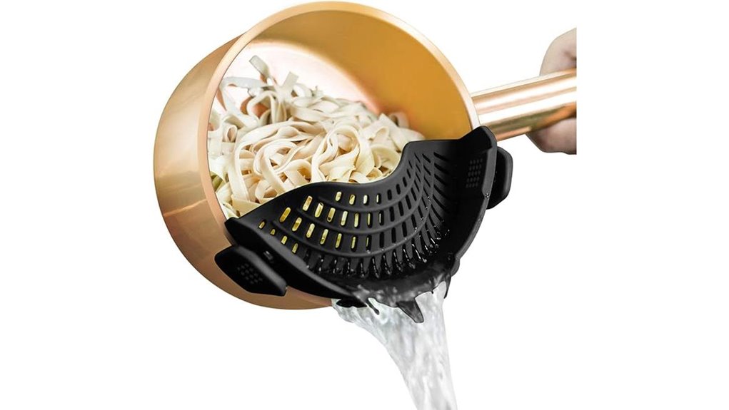 auoon silicone pot strainer clip on