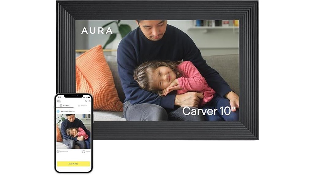 aura carver hd wifi photo frame