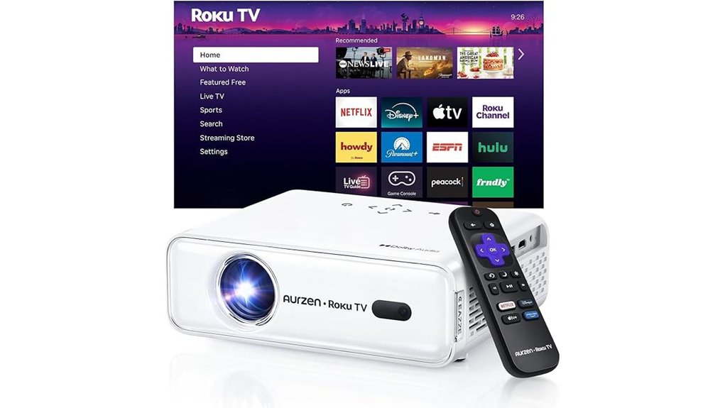 aurzen roku tv projector