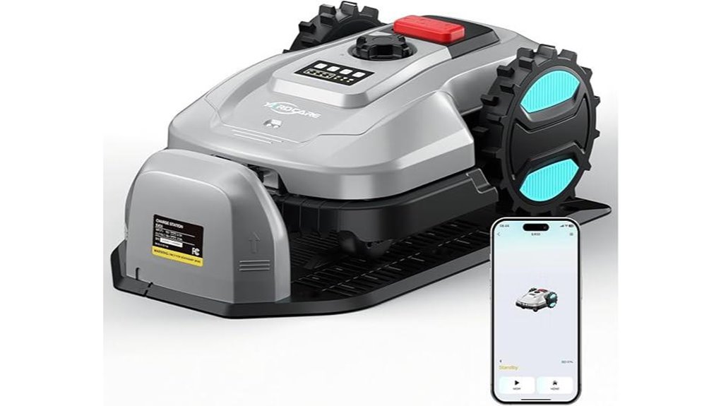 auto charging app controlled lawn mower