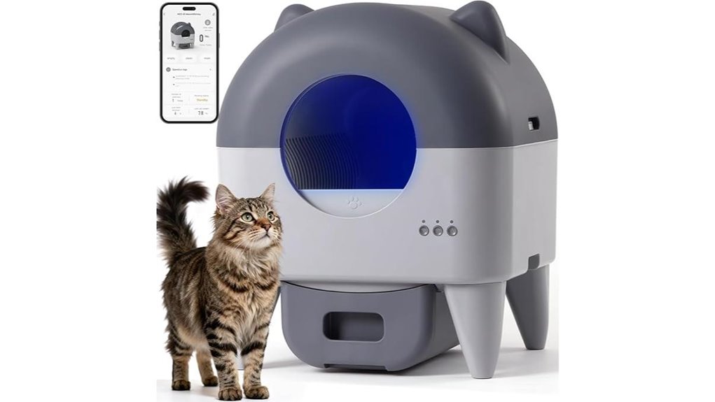 auto cleaning litter box with app control