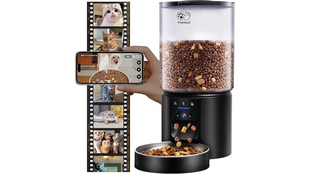 automatic cat feeder with camera