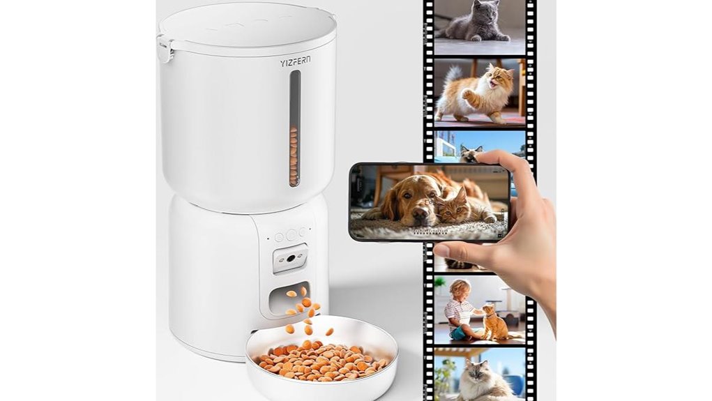 automatic cat feeder with camera