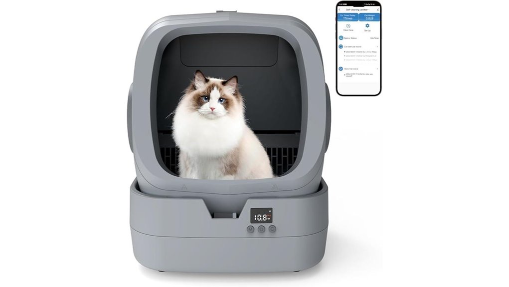 automatic cat litter box with app control