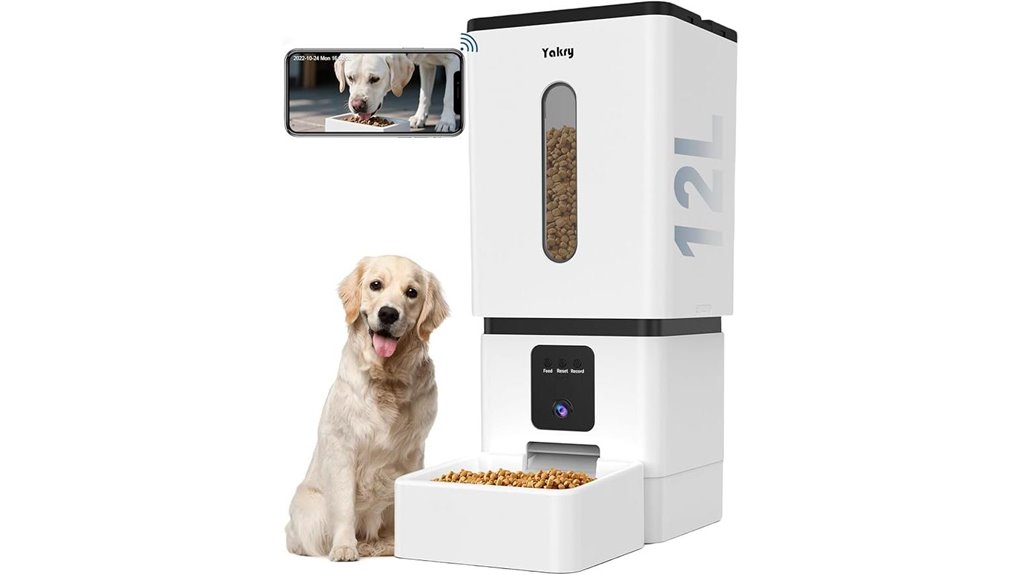 automatic dog feeder with camera