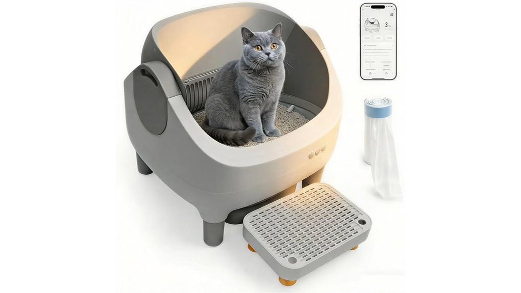 automatic litter box with ramp