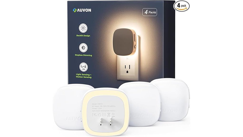 auvon 4 pack dimmable leds