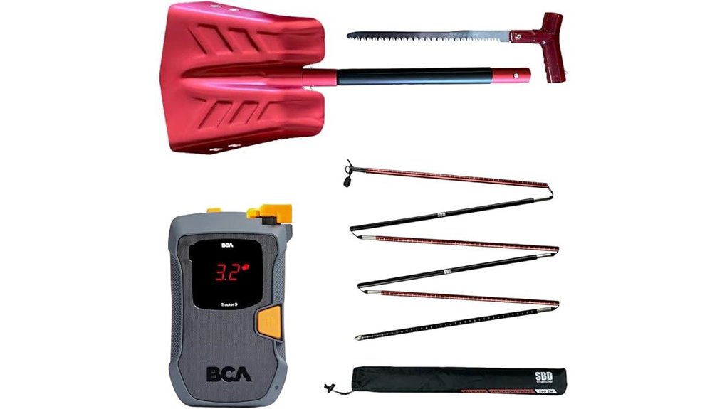 avalanche rescue gear trio