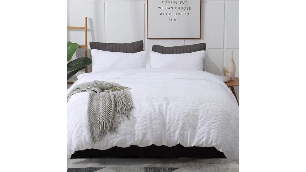 avelom white duvet cover set