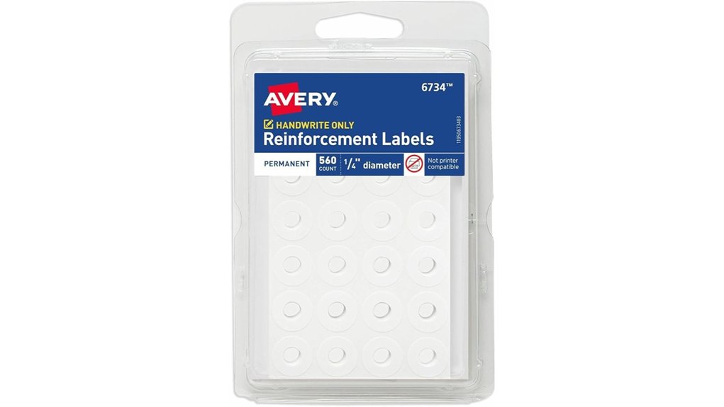avery permanent 1 4 white