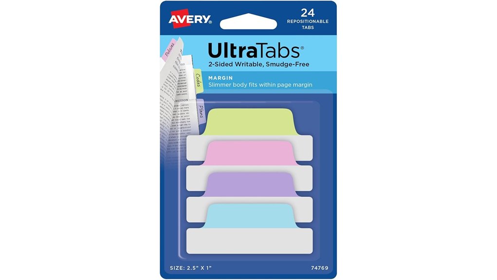 avery sticky pastel tabs
