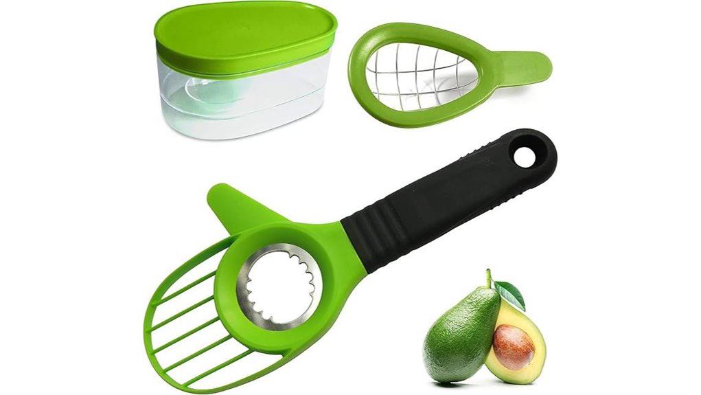 avocado slicer set with keeper