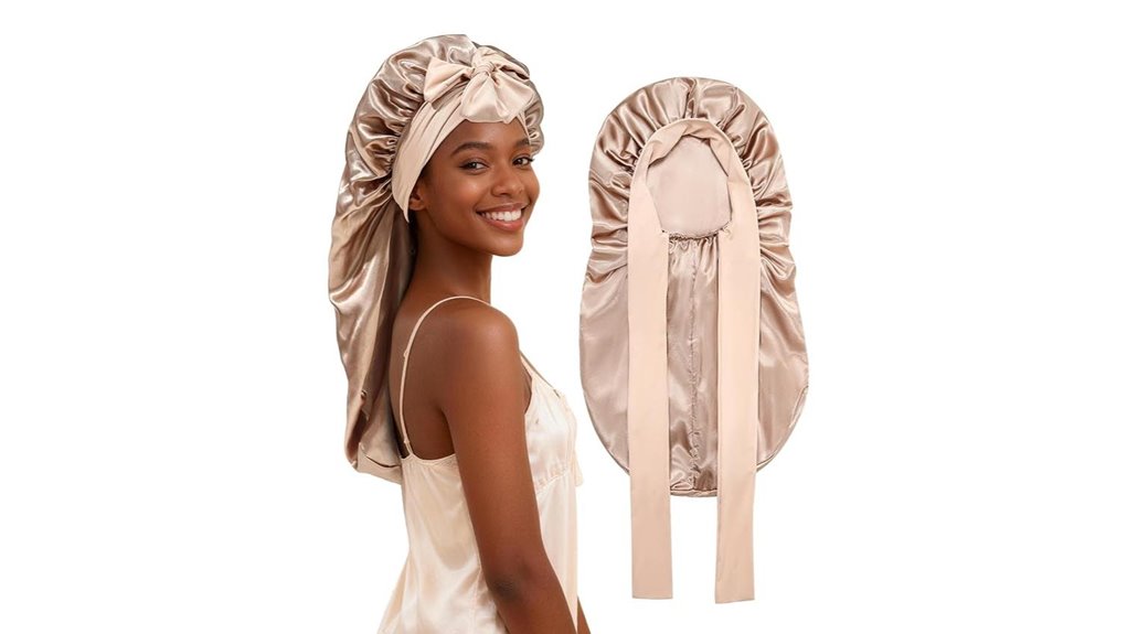awaytr long satin bonnet
