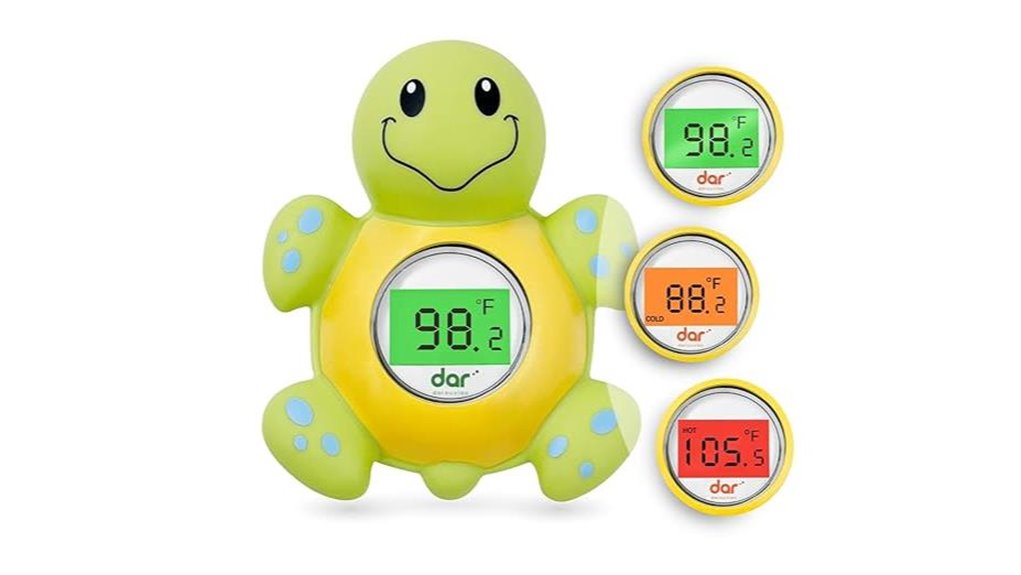 baby bath thermometer with backlit warning