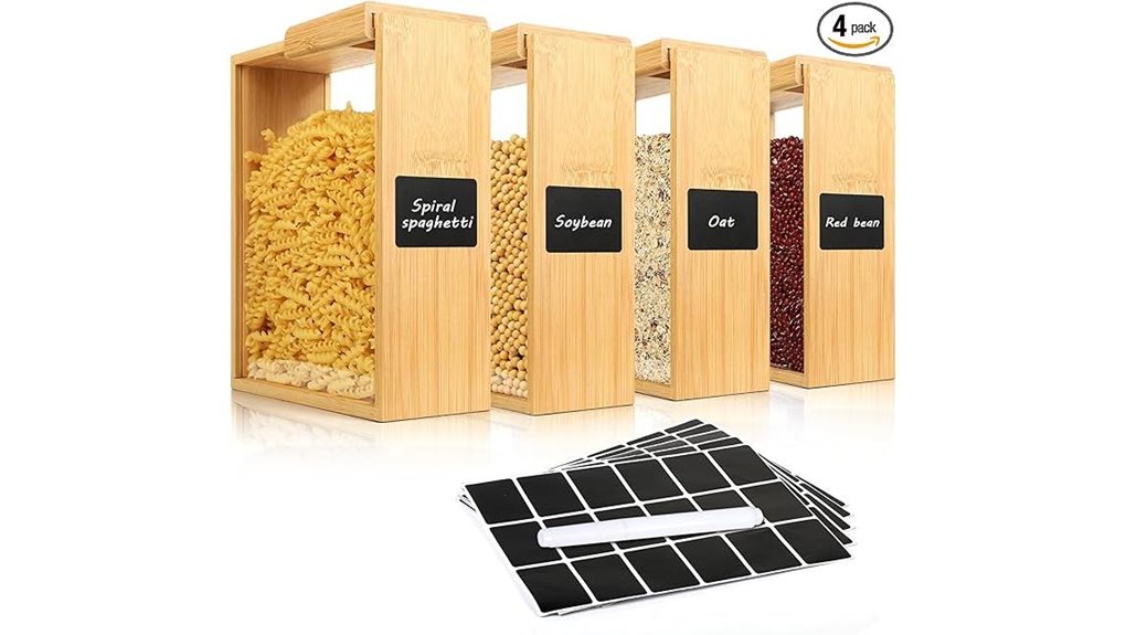 bamboo 4 pack dispenser with lid