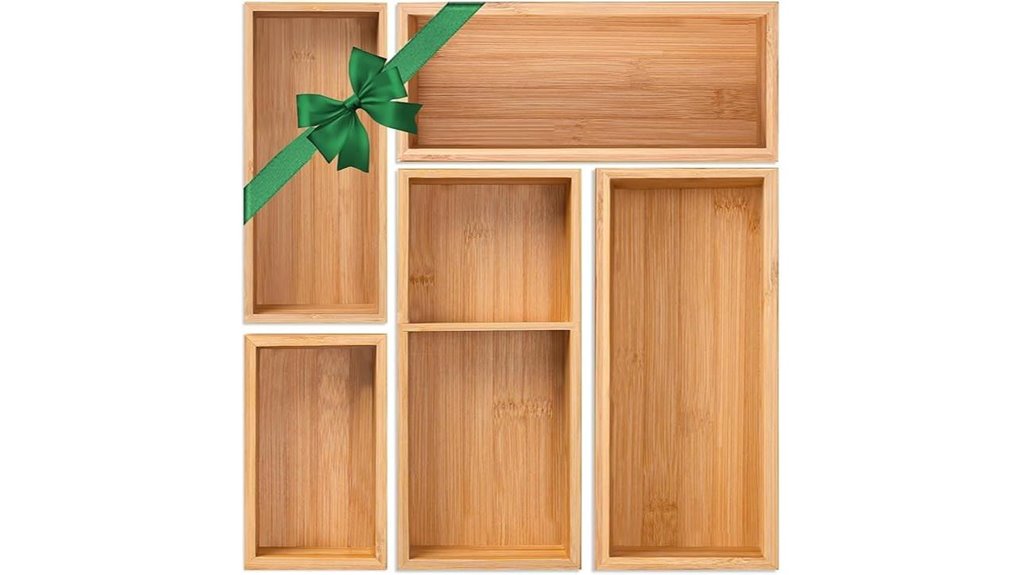 bamboo drawer organizer pack