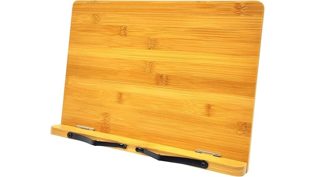 bamboo hands free kitchen stand