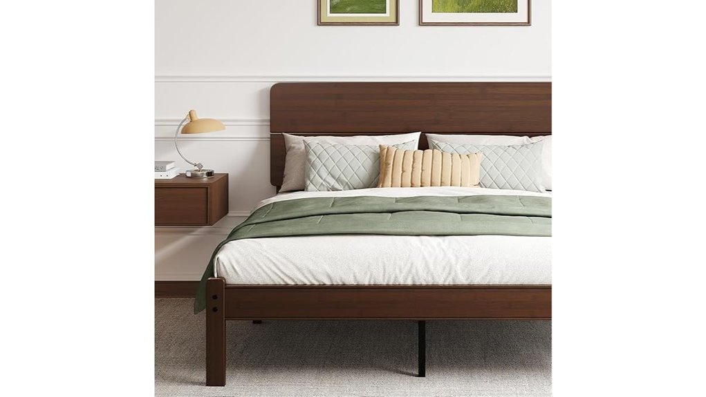 bamboo platform queen bed