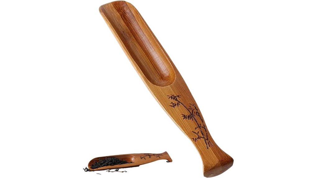 bamboo spoon for loose tea measuring