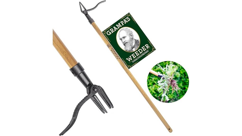 bamboo stand up weed puller