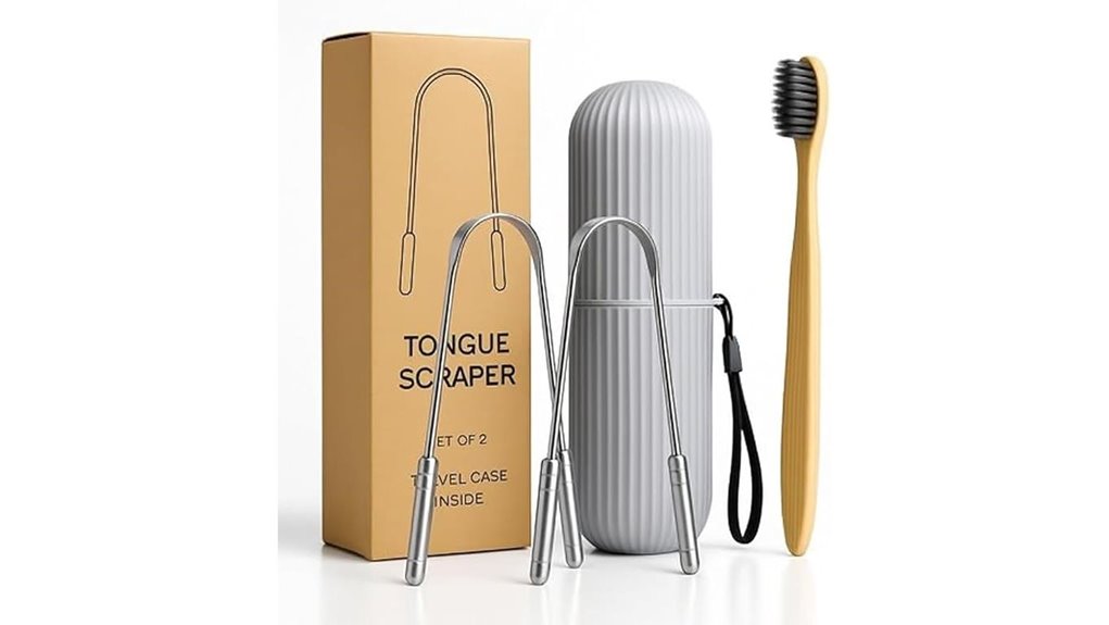 bamboo travel scraper set