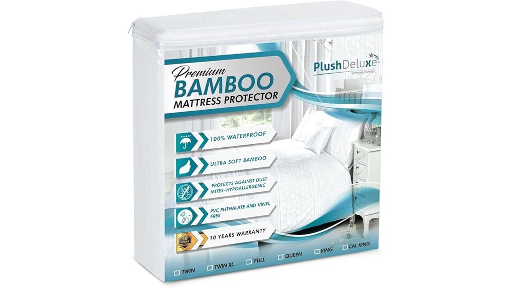bamboo waterproof queen mattress protector