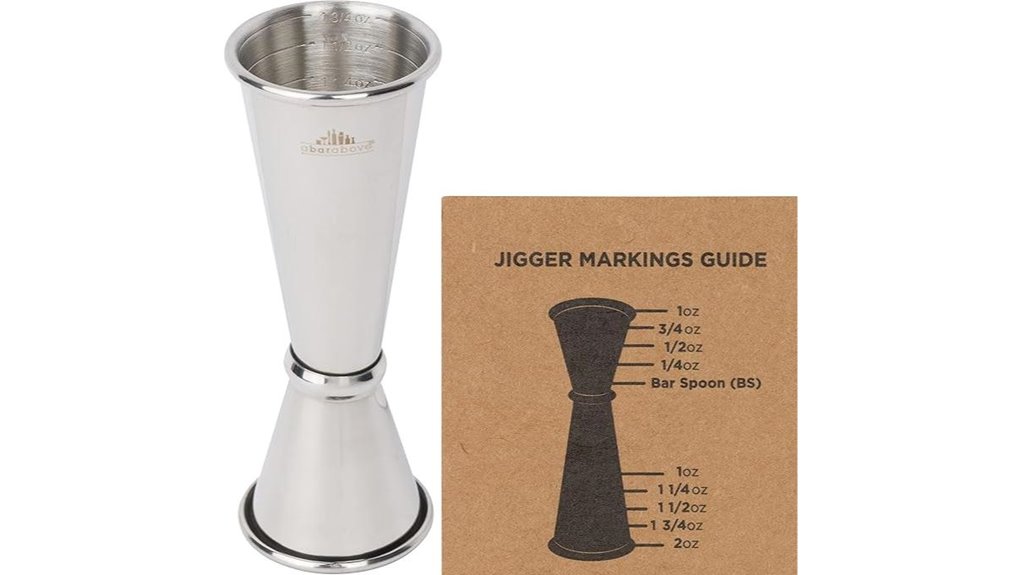 barreled 8 precision jigger stainless steel
