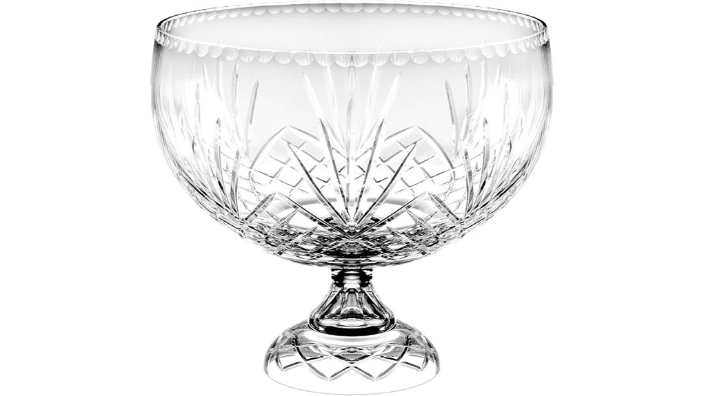 barski crystal centerpiece bowl footed 12 diameter