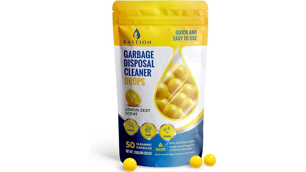 bastion garbage disposal drops lemon zest pods 50 count