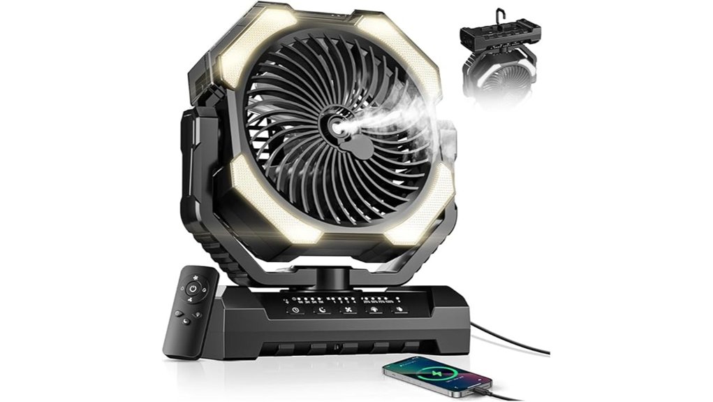 battery misting fan 9oz 5h