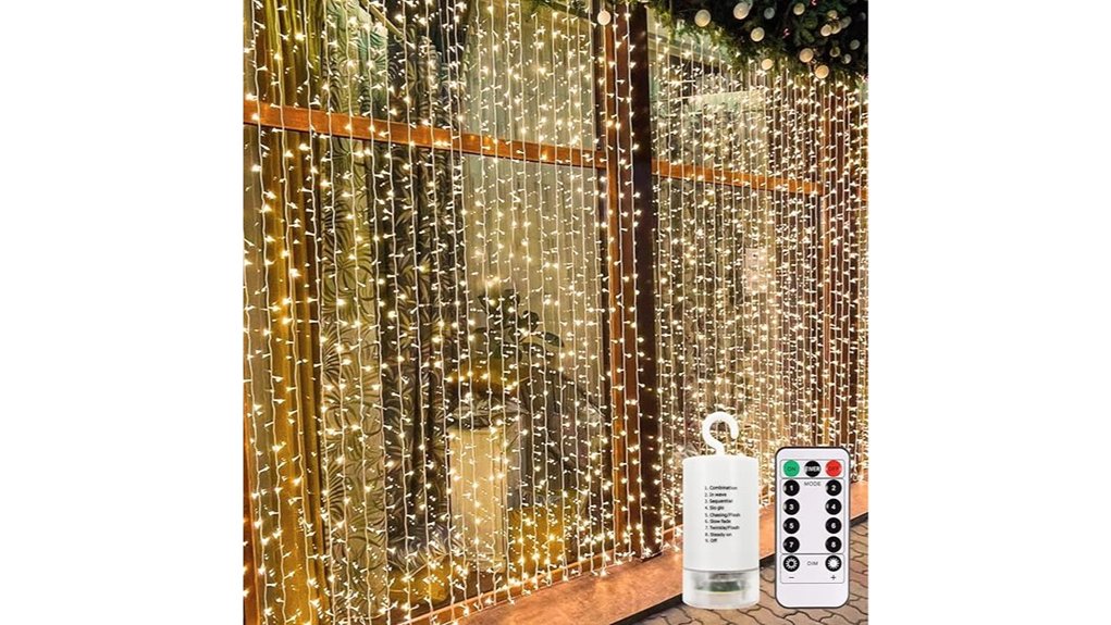 battery powered 300 led curtains