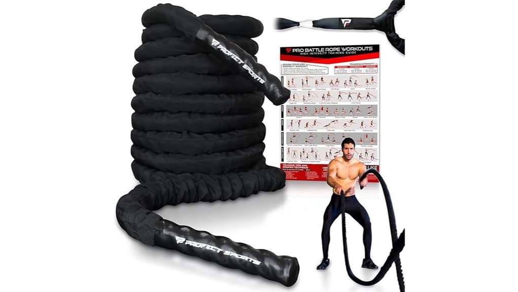 battle ropes with sleeve and grips