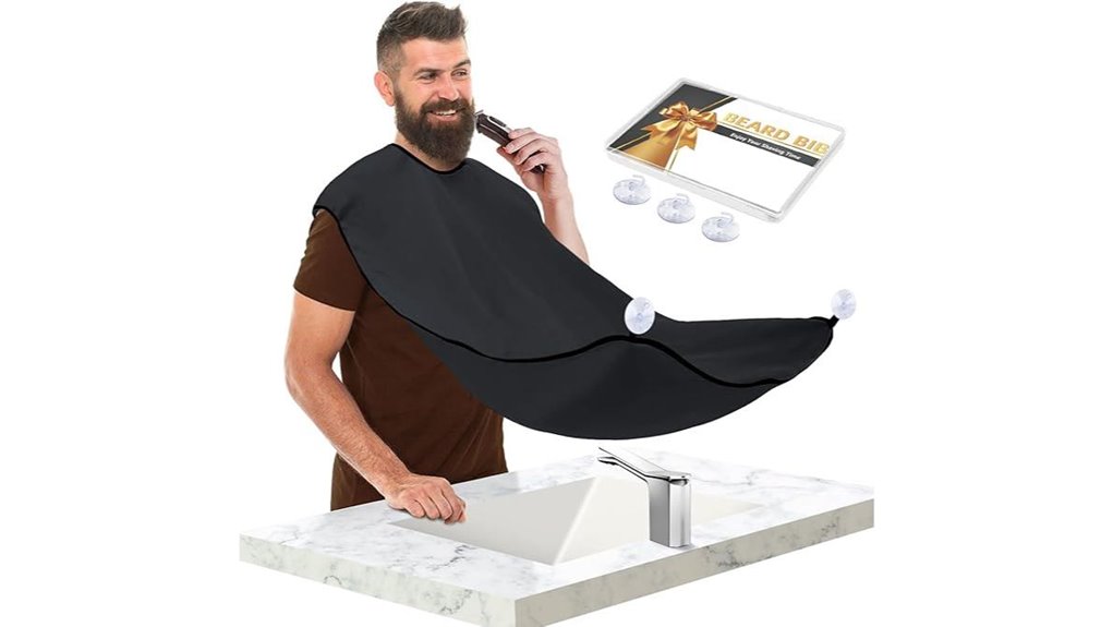 beard bib apron black