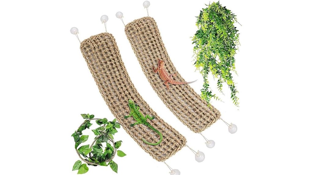 bearded dragon hammock with seagrass