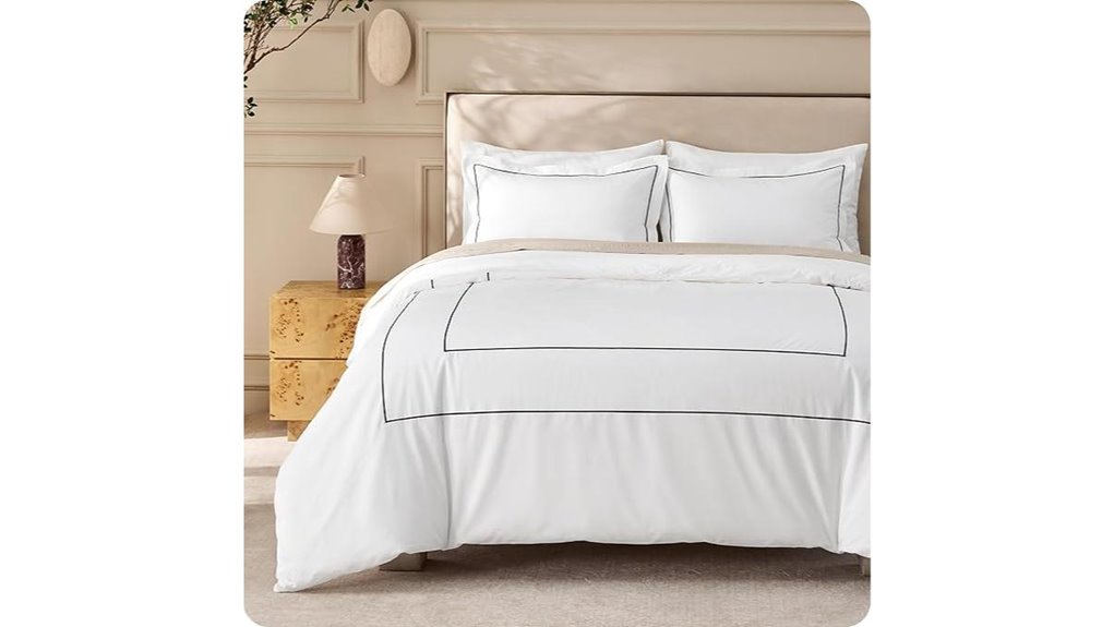 bedsure luxury embroidered duvet cover