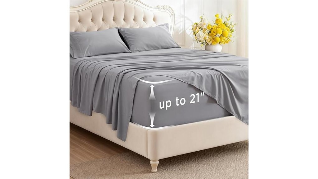 bedsure queen 21 inch sheets