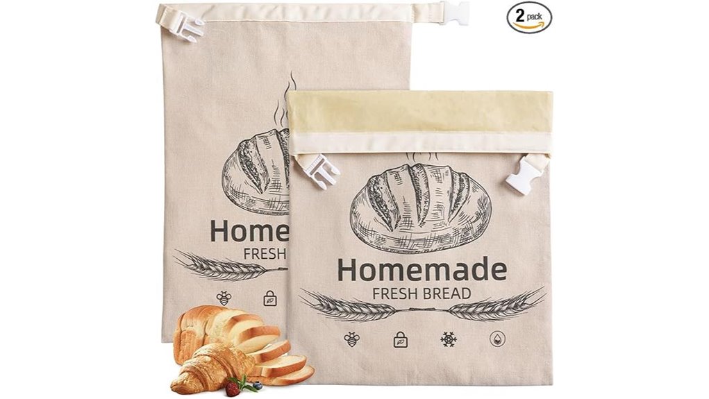 beeswax bread bag pair