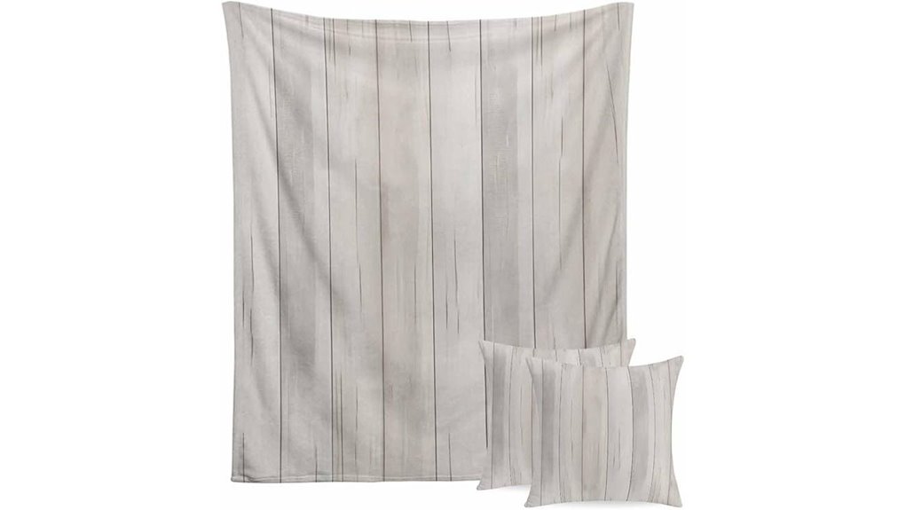 beige throw blanket set