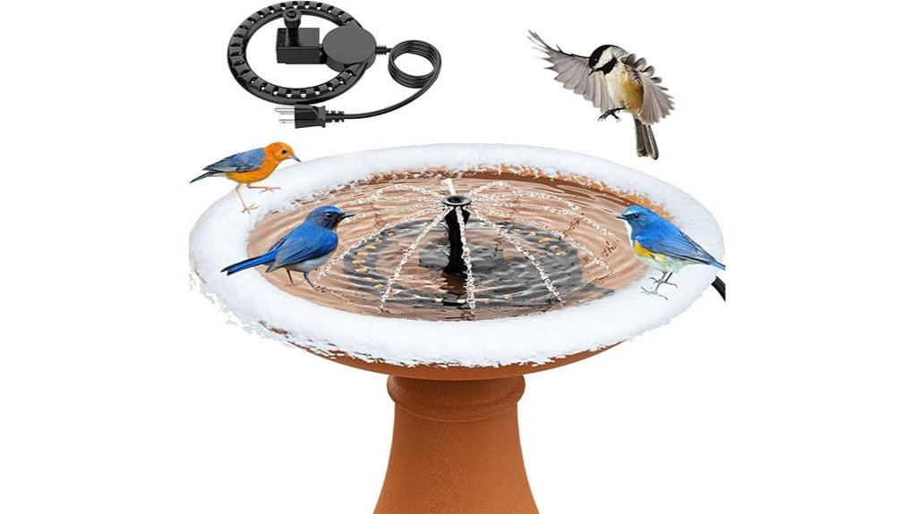 bird bath heater with cord