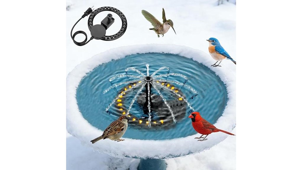 bird bath heater with pump