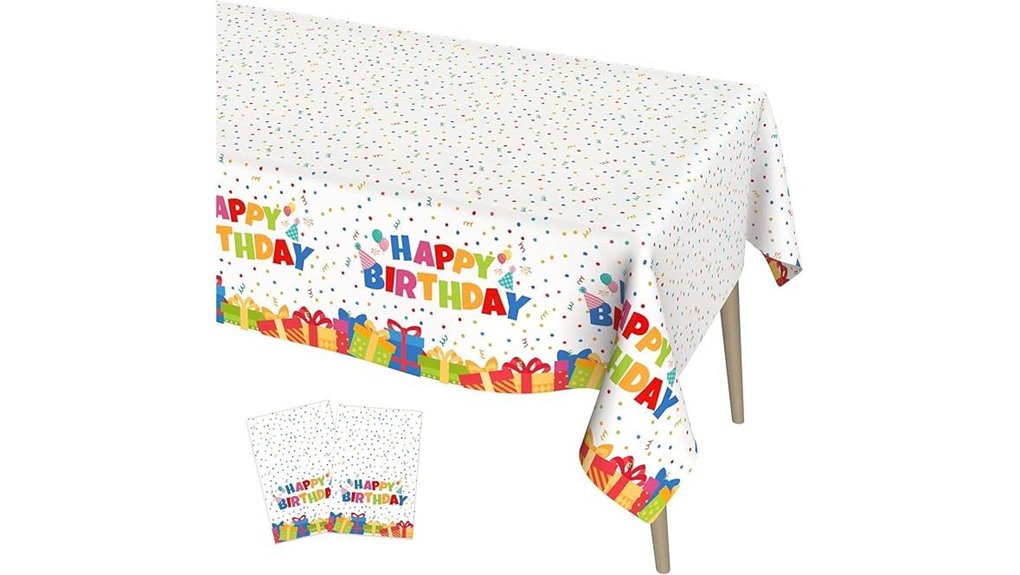 birthday tablecloths 2 pack 54x108