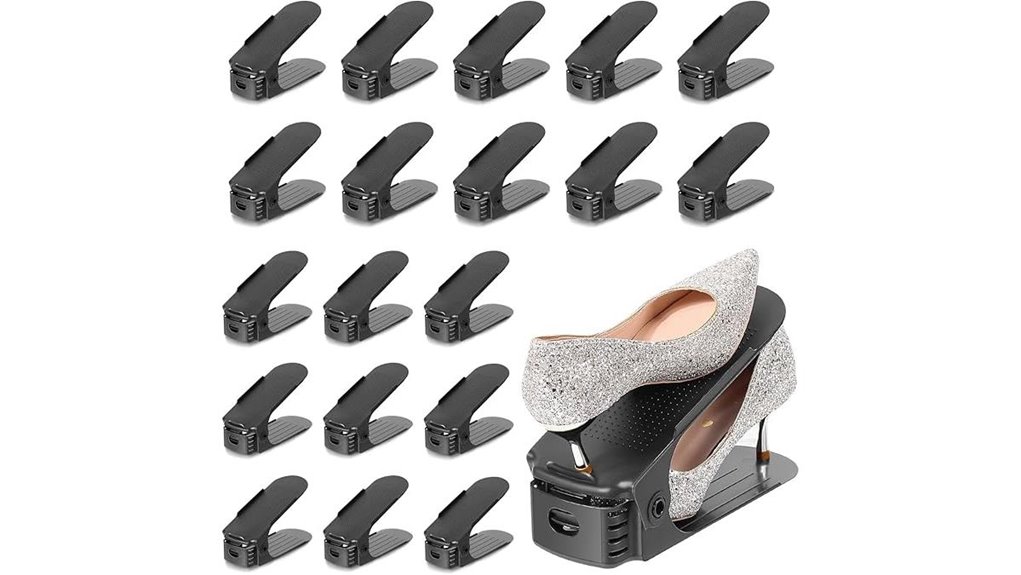 black 20 piece shoe stacker