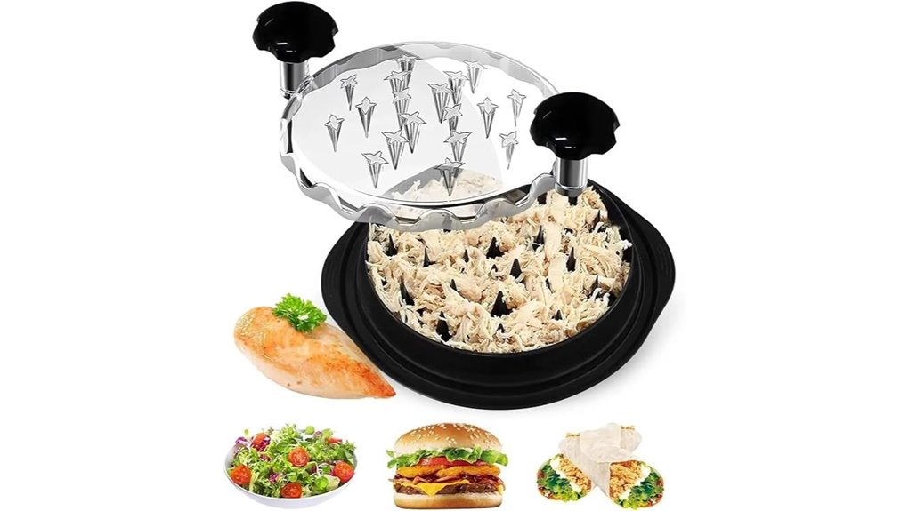 black 8 inch chicken shredder